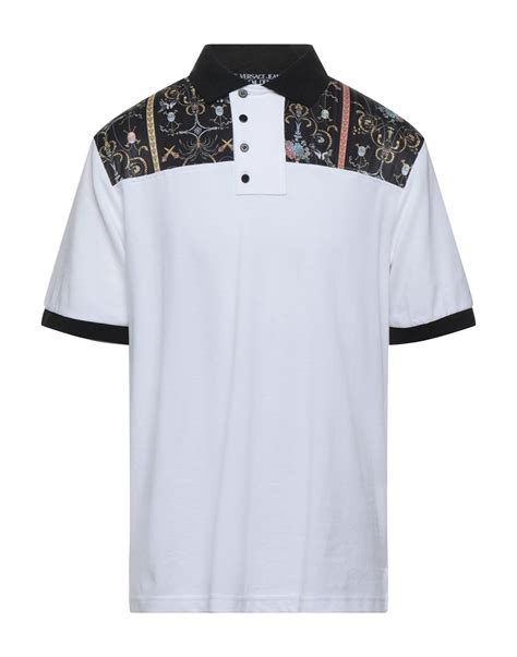 polo versace uomo bianca|versace polo shirts.